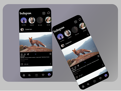 Instagram dark mode UI clone !!! android apps android app design app app design application design apps design branding design designing illustration ios app design logo ui ui design ui ux web design website design