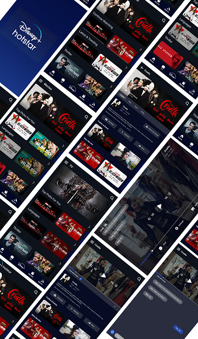 Disney+ Hotstar New feature Concept app design disney figma figmadesign hotstar ui