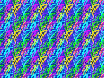Psychedelic tropic pattern branch branches bright design illustration leaf leaves pattern patterns psychedelic saturation seamless seamless pattern tropic branches tropic leaves tropics vector vector art vector pattern
