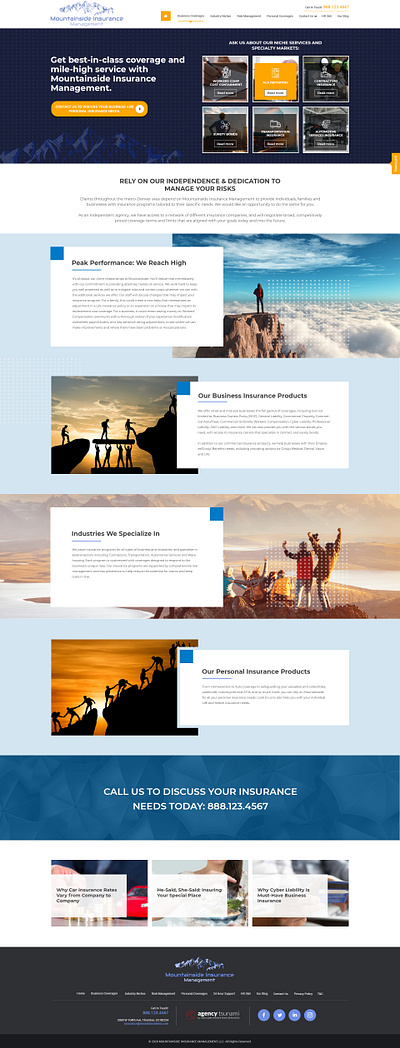 Mountainside insurance.LLC branding design responsive ui ux website