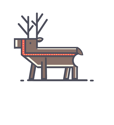 Gingerbread Reindeer animal christmas cute logo minimalist nature reindeer santa season seasonal snow tundra winter