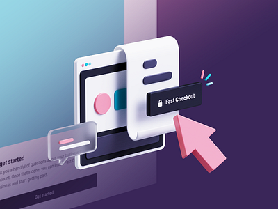 3D illustration for Fast 3d 3d illustration branding c4d design fast guide illustration ui web