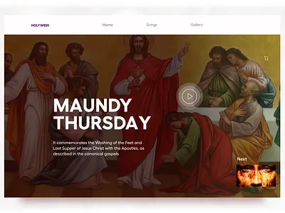 Maundy Thursday 2020 design ui ui design web ui design