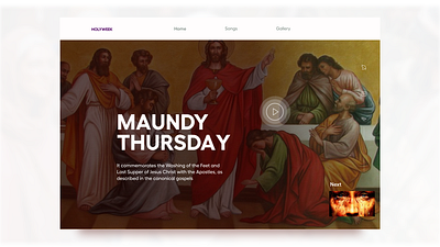 Maundy Thursday 2020 design ui ui design web ui design