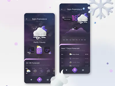 Weather App Concept Design app design modern ui ux weather