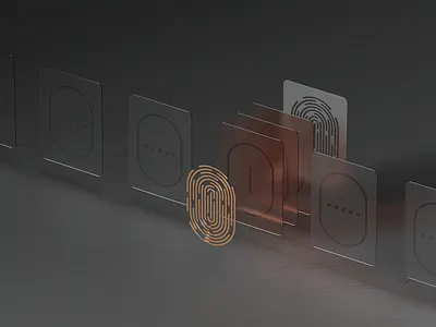 Suspicious user 3d dark fingerprint illustration print redshift report suspicious tiles user