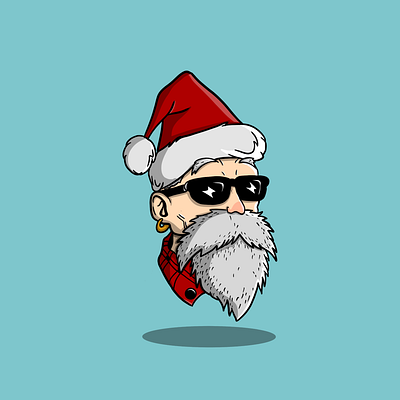 santa art cute design digital fun funny illustration merry christmas merrychristmas new new year procreate santa sunglasses vector