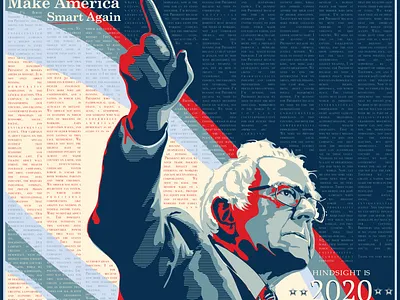 Make America Smart Again - Bernie Sanders poster bernie design illustration political poster design