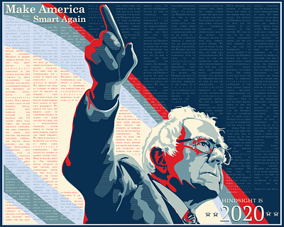 Make America Smart Again - Bernie Sanders poster bernie design illustration political poster design