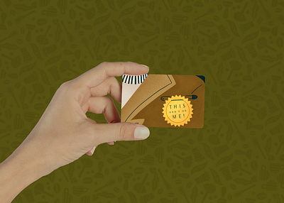 Gift Card Illustration Design coffee design design trends flat illustration gift card graphic design illustration illustrator mockup procreate surface design texture trendy illustration