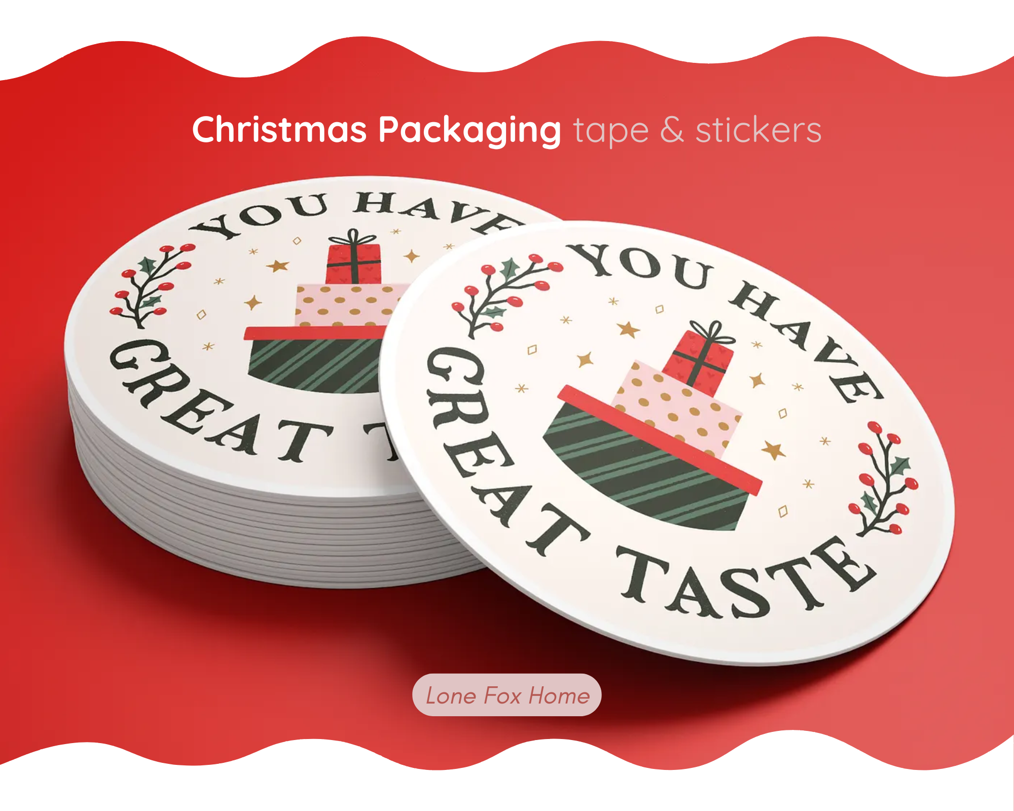 Christmas packaging branding christmas illustration lettering pattern