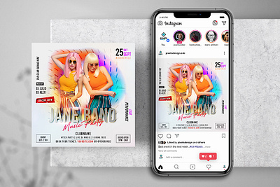 Concert Day Event Instagram PSD Templates banner club design flyer instagram post psd psd flyer template