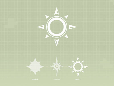 Sunshine + Compass branding compass design logo outdoors sun sunshine