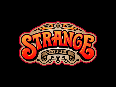 Strange Coffee Co. branding coffee branding coffee co coffee logo custom type hand type logo strange strange coffee type type design typography