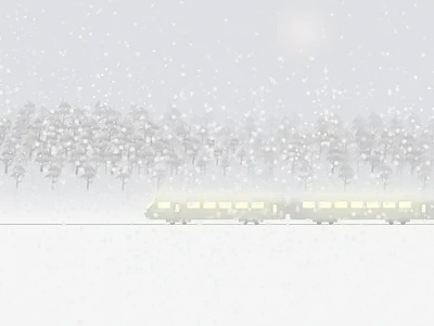 Snowy winter landscape design figma flat design graphic design illustration ui