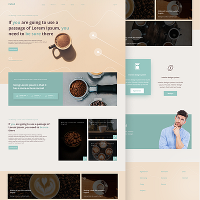 Cafed Web Design By Enzw branding design graphic design inspiration landing page modern typography ui ux web design web profile