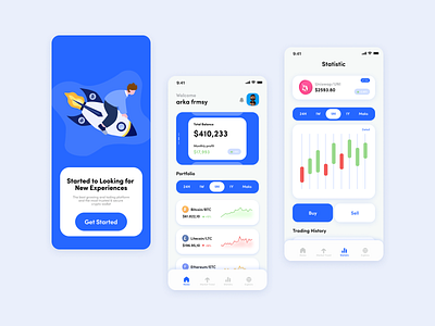 Cryptocurrency App app application crypto cryptocurrency design figma illustration ios minimalis mobile app ui ui design uiinspiration ux ux design uxinspiration