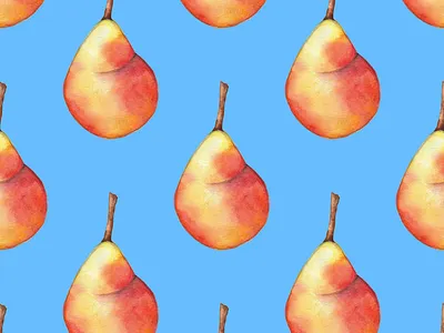 It's raining pears design graphic design illustration pattern pear seamless watercolor