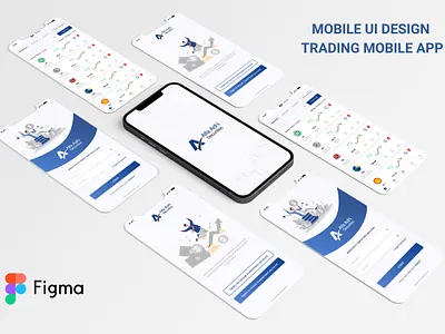 APP UI DESIGN | Trading Mobile App appdesign appui creative design design figma mobileapp professional tradingapp ui uidesign uiux ux