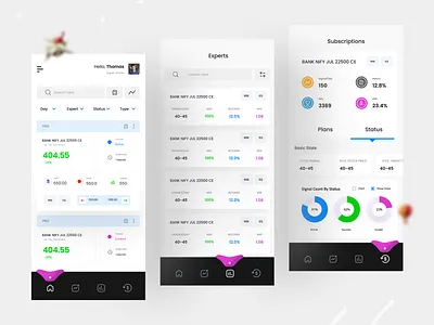Trading Signal App app design app designer broker forex forex app interface minimal mobile app signal signal app trading trading signal ui ui design user experience user interface
