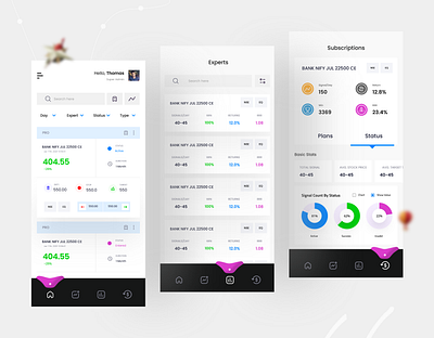 Trading Signal App app design app designer broker forex forex app interface minimal mobile app signal signal app trading trading signal ui ui design user experience user interface