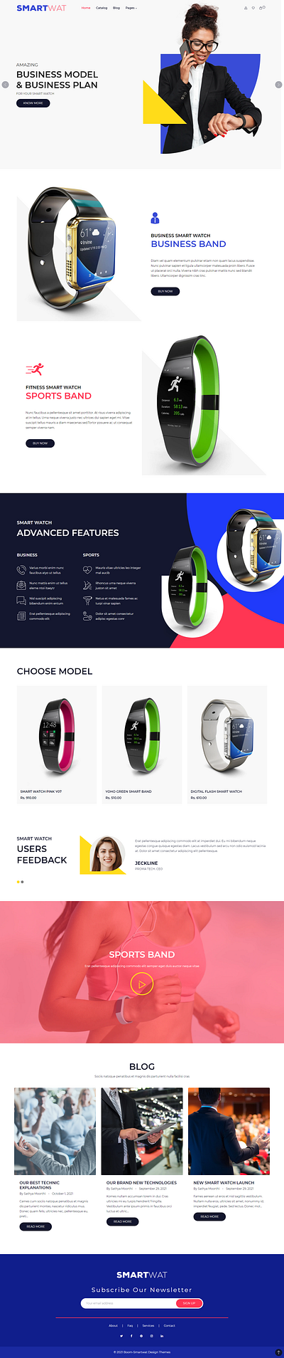 Boom-SmartWat Shopify Theme design ecommerce responsive shopify template theme watchstore watchtheme web design website website design