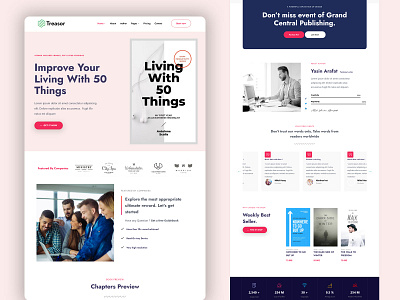 Treasor - Author eBook Elementor Template Kit author business clean creative design ebook elementor landing multipage prem premium responsive