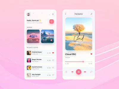 Music player app app app design apple music application colours design itunes minimal music music app music player music player app playlist podcast podcast app sajon spotify streaming ui ux