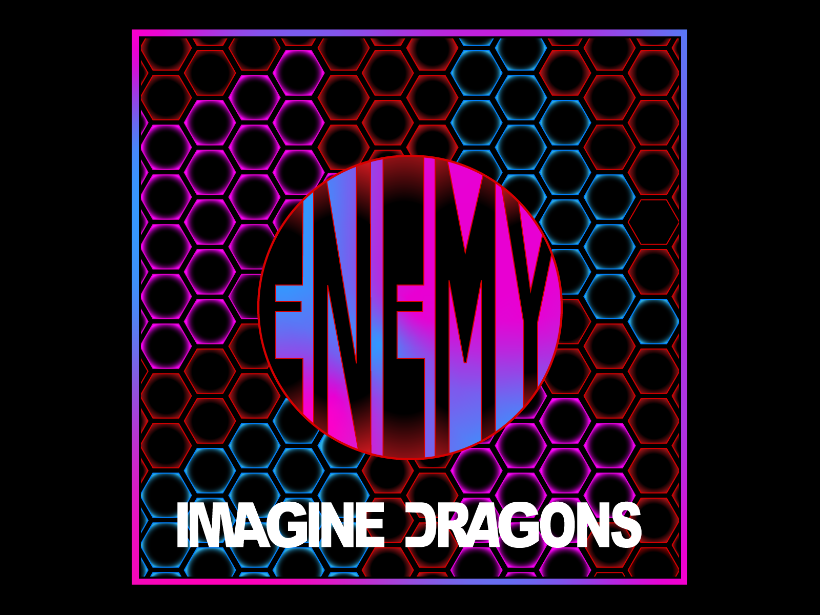 Example of Album Cover Redesign - Enemy, Imagine Dragons
