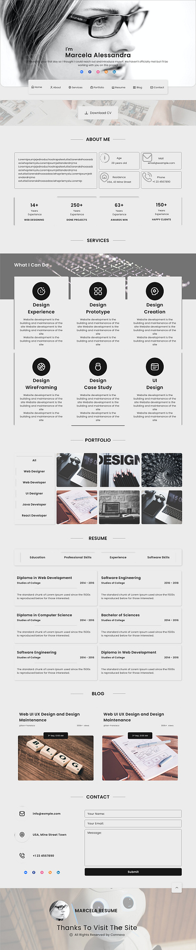 CV/Resume Web Design branding cv ui cv ui ux cv web design design graphic design landing page design photoshop resume design resume ui resume ui ux ui web design