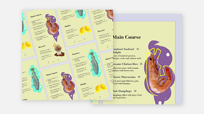 Modern Menu Design branding design fb illustration menu