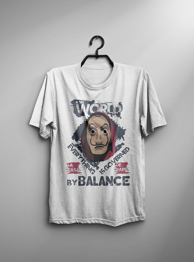 Money Heist Series T Shirt Design graphic design money heist t shirt vector