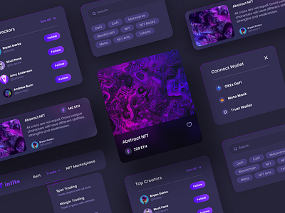 NFT Marketplace app component design mobile ui ui ui design ux uxdesign