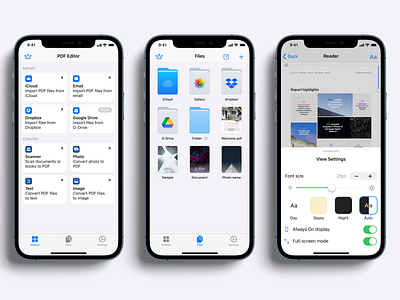 PDF Editor iOS app app design interface design ios app ios app design mobile mobile ui pdf app pdf editor pdf reader ux design
