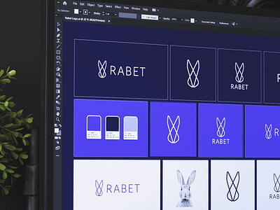 RABET™ branding brand brand design brand identity branding design flat design identity logo logo design minimal outline logo rabit