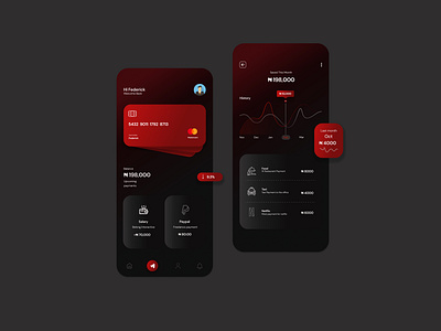 Finance App app design graphic design ui ux