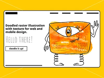 Doodle illustration adobe fresco character character design communication doodle envelope graphic design hello illustration interface illustration mail message mobile illustration texture web illustration welcome