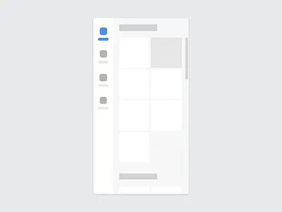 Panel skeleton panel web design