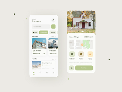 Renting House App app design icon ui ux