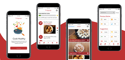 Fridgezap adobexd app branding design food fridge saving ui ux
