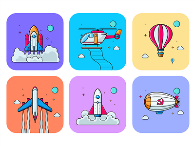 flight branding design icon illustration