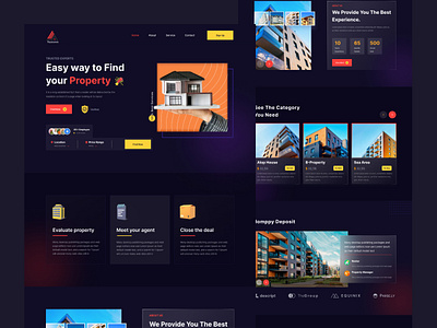 Real esate landing page branding design bulding design landing page property property home page property landing page real estate real estate agency real estate landing page real estate website realestate realestate logo realtor ui uiux web design web template website