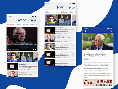 KGO News app branding design iphone news redesign ui ux