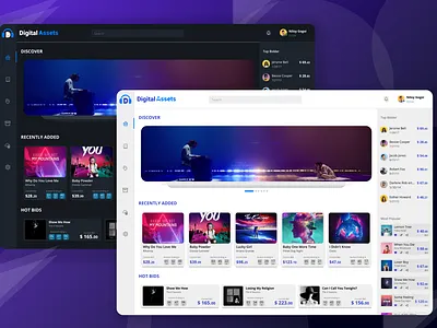 DIGITAL Auction app branding clean app design typography