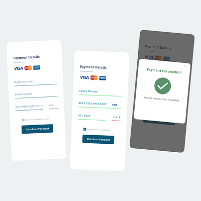 Credit card checkout #dailyUI app dailyui ui