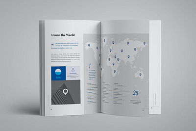 Annual Report annual annual report catalog clean design global global annual illustration indesign lookbook magazine map multipurpose portfolio print printable purpose report template web