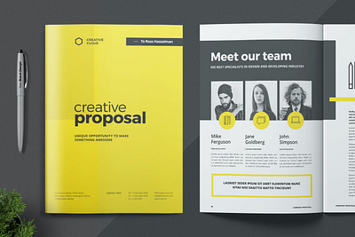 Creative Proposal Template annual brand brief brochure catalog catalogue company corporate guideline identity indesign invoice letterhead magazine manual portfolio proposal proposal tempate report template