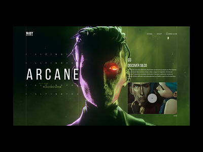 Arcane Discover Silco animation arcane dailyui design illustration leagueoflegends riot riotgames silco ui website