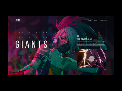 Akali True damage adobexd akali dailyui design illustration kda leagueoflegends riot riotgames ui ux website