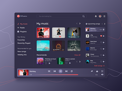 Music Player Design and Dashboard Design branding dashboar dashboard design design graphic design illustration landing page landing page design logo meta metaverse music music player music player design ui uiux vector